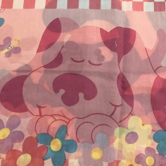 2000 Blues Clues Pillowcase Dan River Pink Flower Standard Pillow Case - Picture 16 of 16